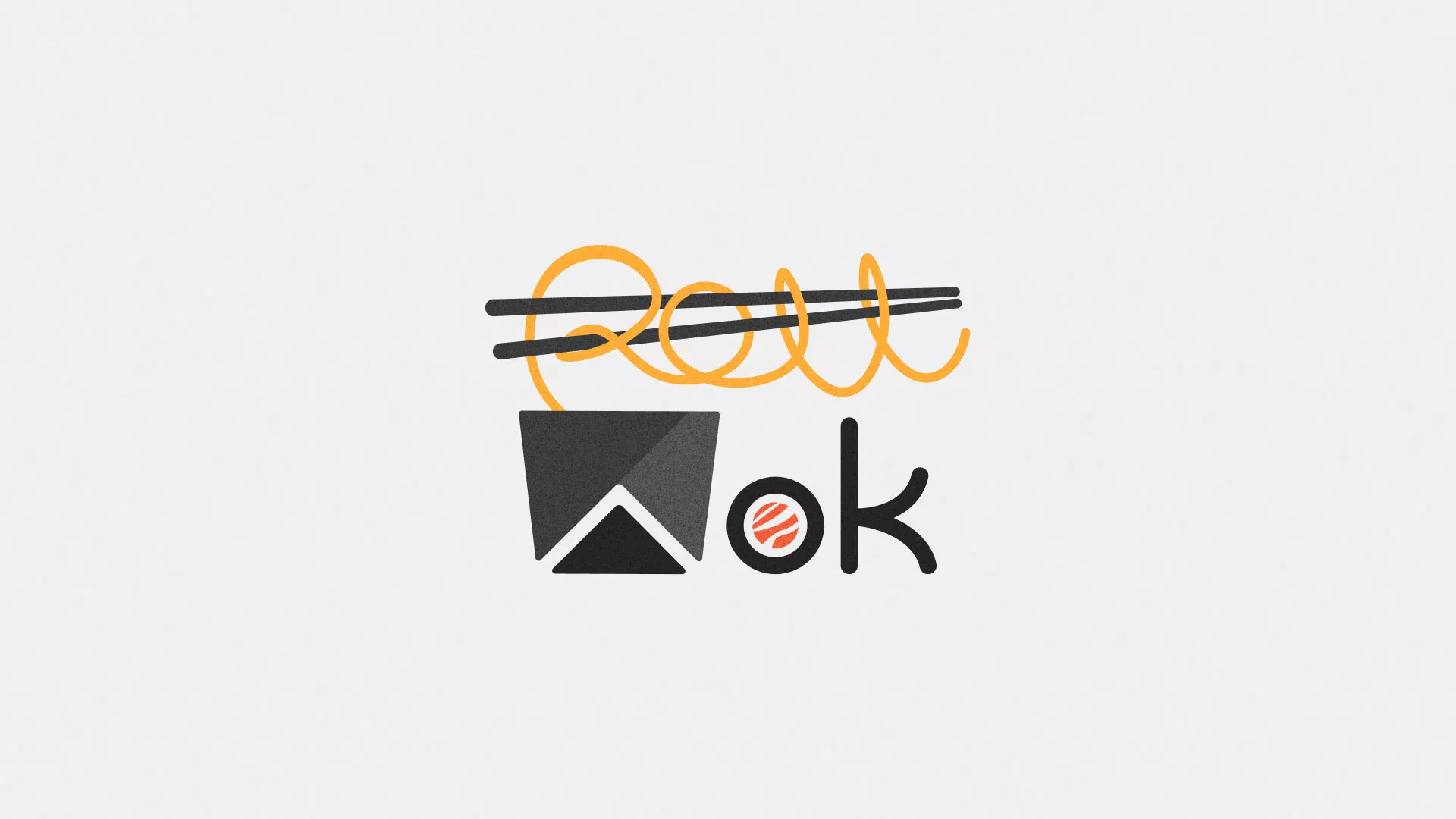 Разработка логотипа суши-бара «Roll Wok Club» в Муравленко
